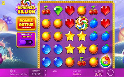 Bonanza Billion老虎机免费旋转