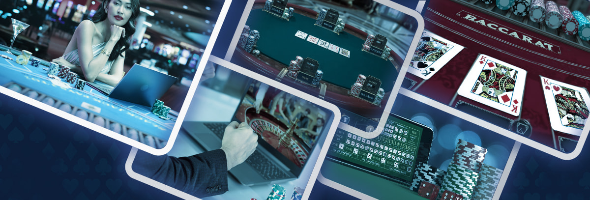 線上賭場遊戲，包括撲克、百家樂、輪盤等多種真人賭場遊戲。