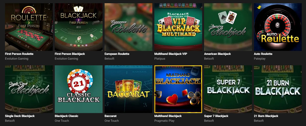 GGBet 輪盤, 21 點 & 其他桌上遊戲
