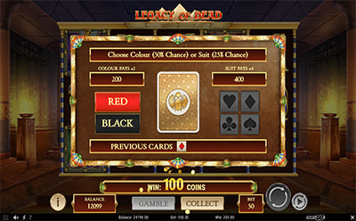 Legacy of Dead老虎机游戏奖金