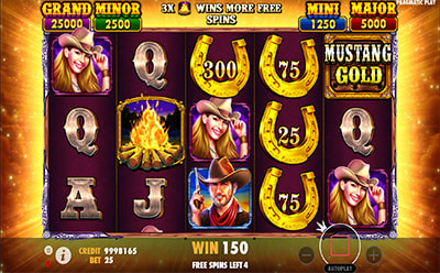Mustang Gold老虎机免费旋转