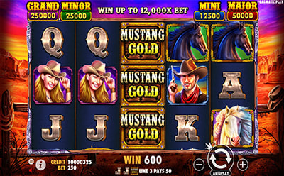 移动版Mustang Gold老虎机游戏