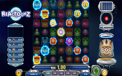 移动版Reactoonz老虎机游戏