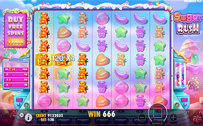 Sugar Rush老虎机游戏奖金